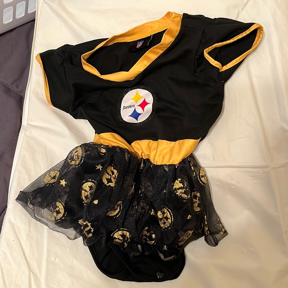Pittsburgh Steelers 12 month NFL, licensed onesie tutu